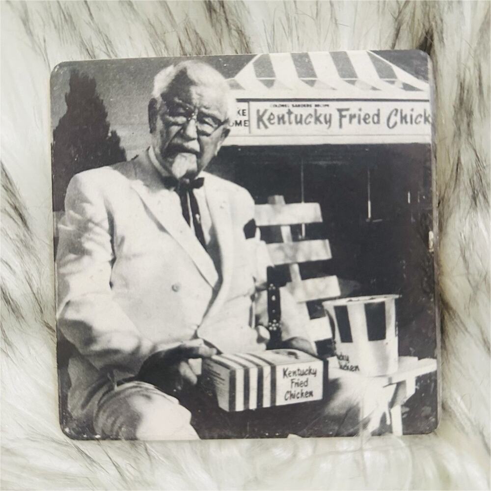 Kentucky Fried Chicken Vintage Square Ceramic Cork Non-slip Coaster